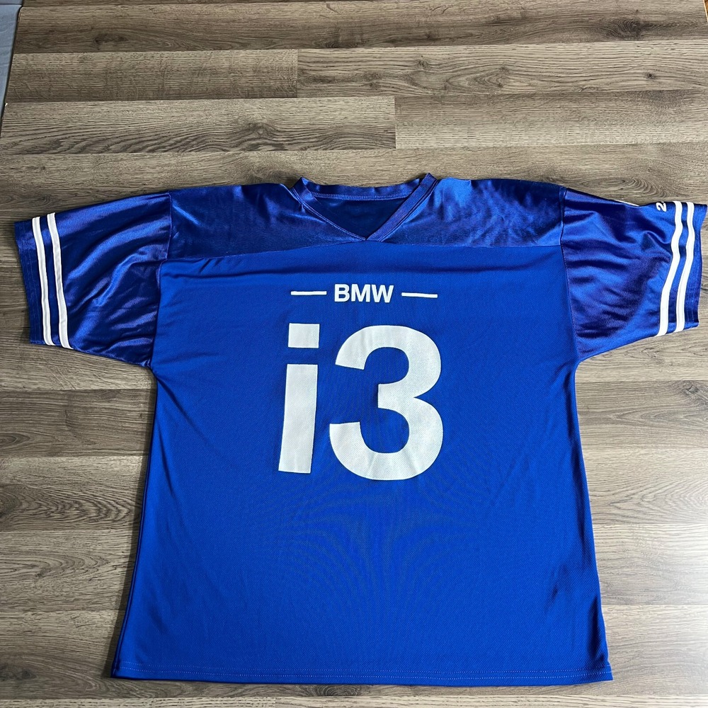 BMW i3 Jersey Mens Large Blue‎ Cars Auto Pullover Hybrid Release Promo 2015